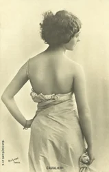 Woman in profile with bare back